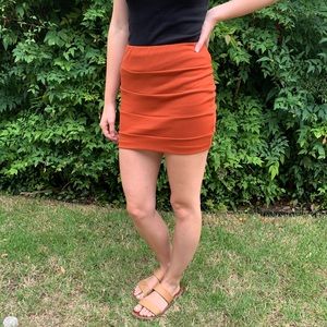 Orange Mini Skirt